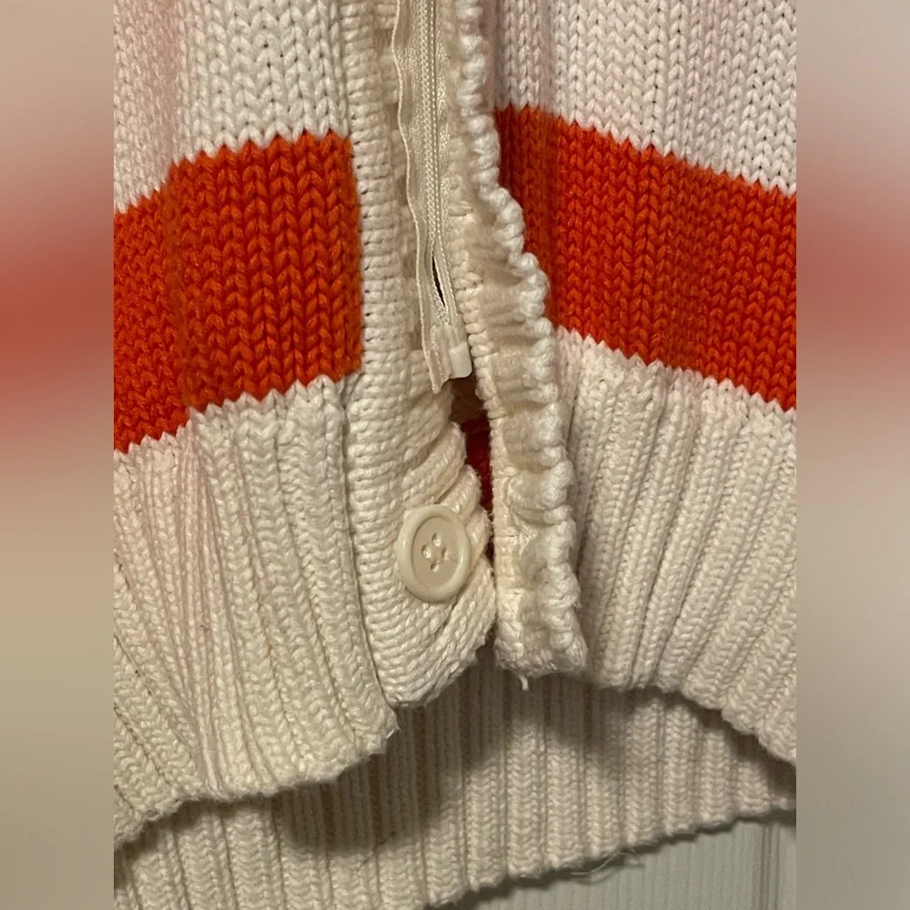 Clemson Tigers Women’s Varsity Knit Sweater Football Crable LRG 12-14 PRE OWNED